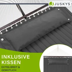 Hängematte Cata mit Gestell Indoor- und Outdoor-Hängematte mit Kissen