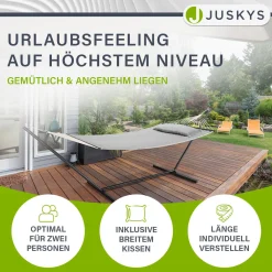 Hängematte Cata mit Gestell Indoor- und Outdoor-Hängematte mit Kissen