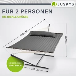 Hängematte Cata mit Gestell Indoor- und Outdoor-Hängematte mit Kissen