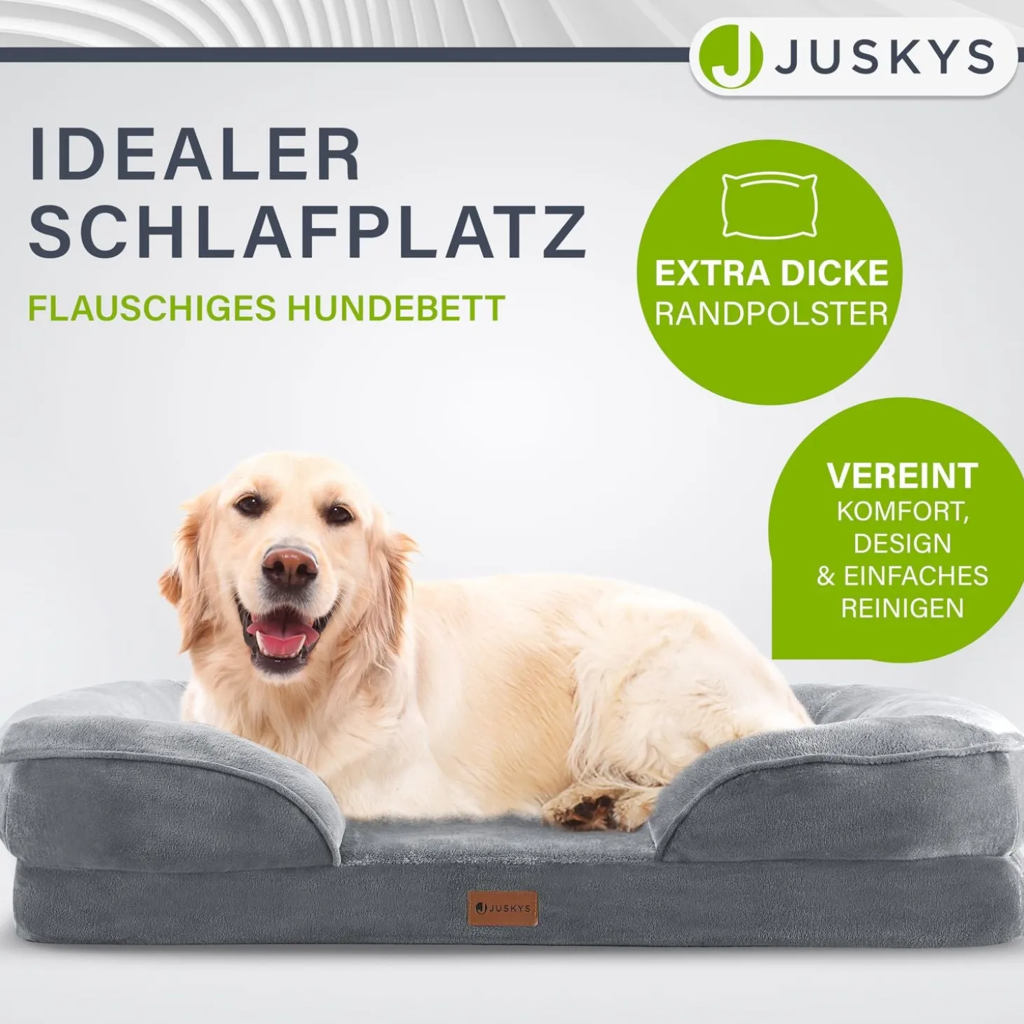 Hundebett Sheena Orthopädisches Haustierbett mit weichem Bezug