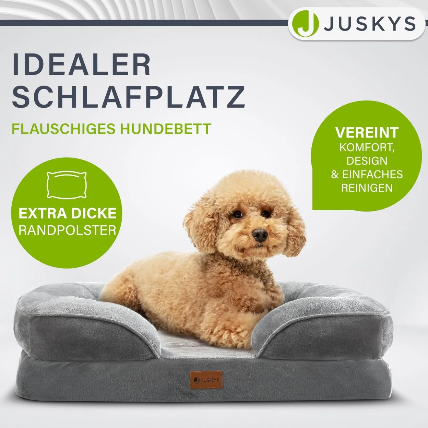 Hundebett Sheena Orthopädisches Haustierbett mit weichem Bezug