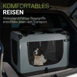 Hundebox Auto faltbar Lassie Hundetransportbox mit Tragegriff & Liegedecke