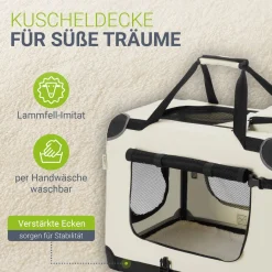 Hundebox Auto faltbar Lassie Hundetransportbox mit Tragegriff & Liegedecke