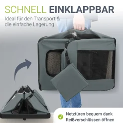 Hundebox Auto faltbar Lassie Hundetransportbox mit Tragegriff & Liegedecke