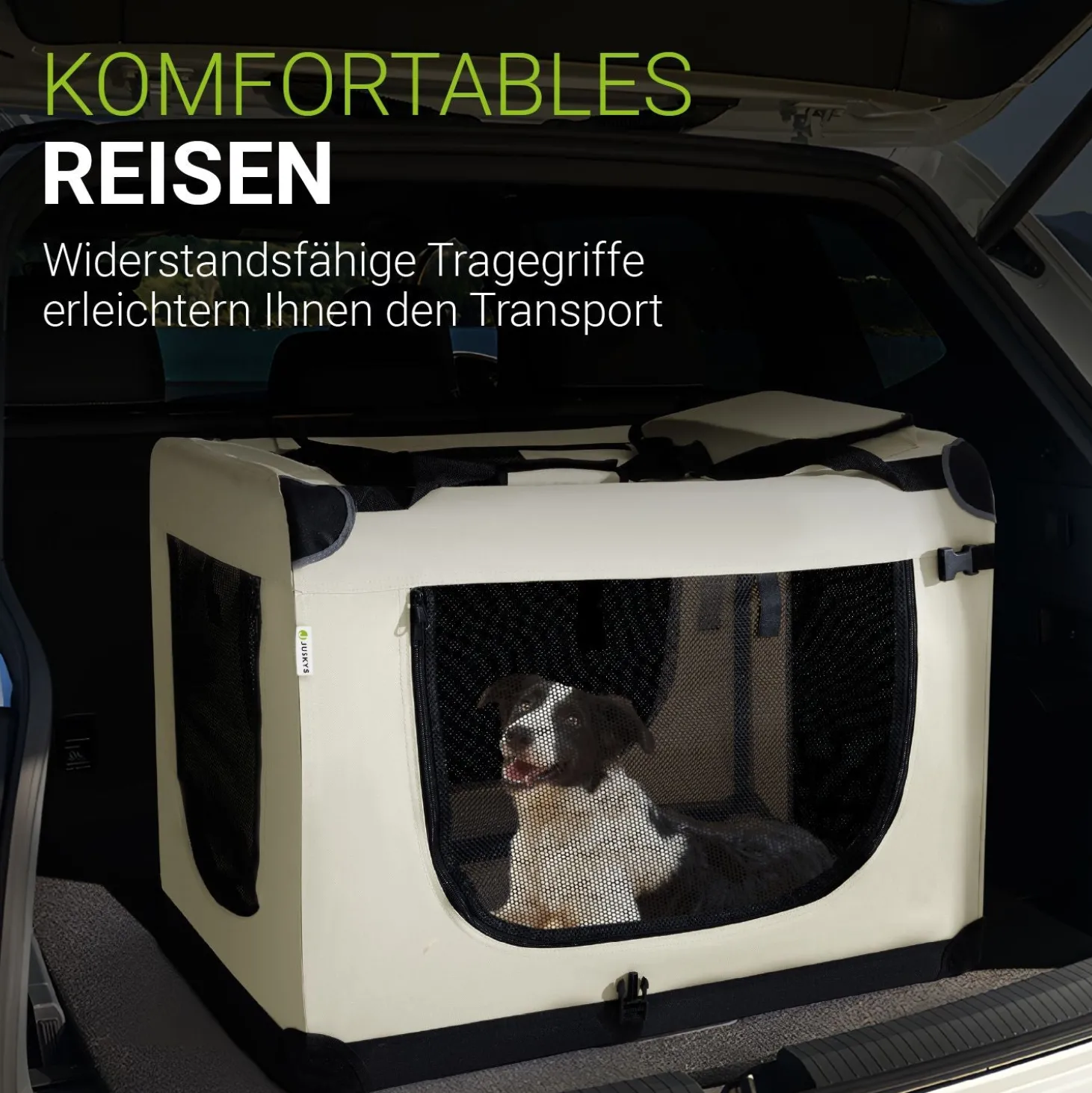 Hundebox Auto faltbar Lassie Hundetransportbox mit Tragegriff & Liegedecke