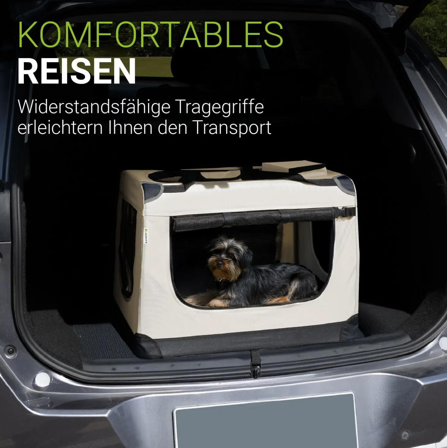 Hundebox Auto faltbar Lassie Hundetransportbox mit Tragegriff & Liegedecke
