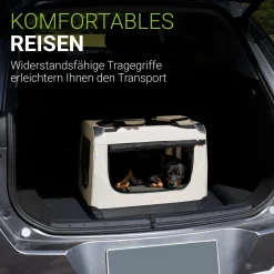 Hundebox Auto faltbar Lassie Hundetransportbox mit Tragegriff & Liegedecke