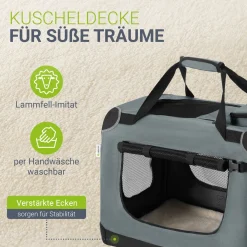 Hundebox Auto faltbar Lassie Hundetransportbox mit Tragegriff & Liegedecke