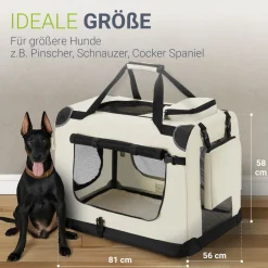 Hundebox Auto faltbar Lassie Hundetransportbox mit Tragegriff & Liegedecke