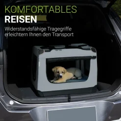 Hundebox Auto faltbar Lassie Hundetransportbox mit Tragegriff & Liegedecke