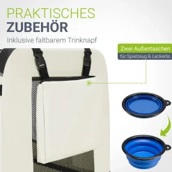 Hundebox Auto faltbar Lassie Hundetransportbox mit Tragegriff & Liegedecke