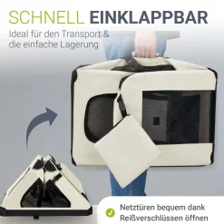 Hundebox Auto faltbar Lassie Hundetransportbox mit Tragegriff & Liegedecke
