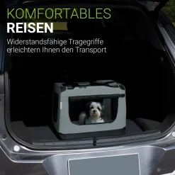Hundebox Auto faltbar Lassie Hundetransportbox mit Tragegriff & Liegedecke