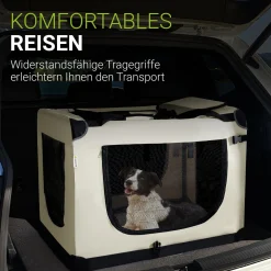 Hundebox Auto faltbar Lassie Hundetransportbox mit Tragegriff & Liegedecke