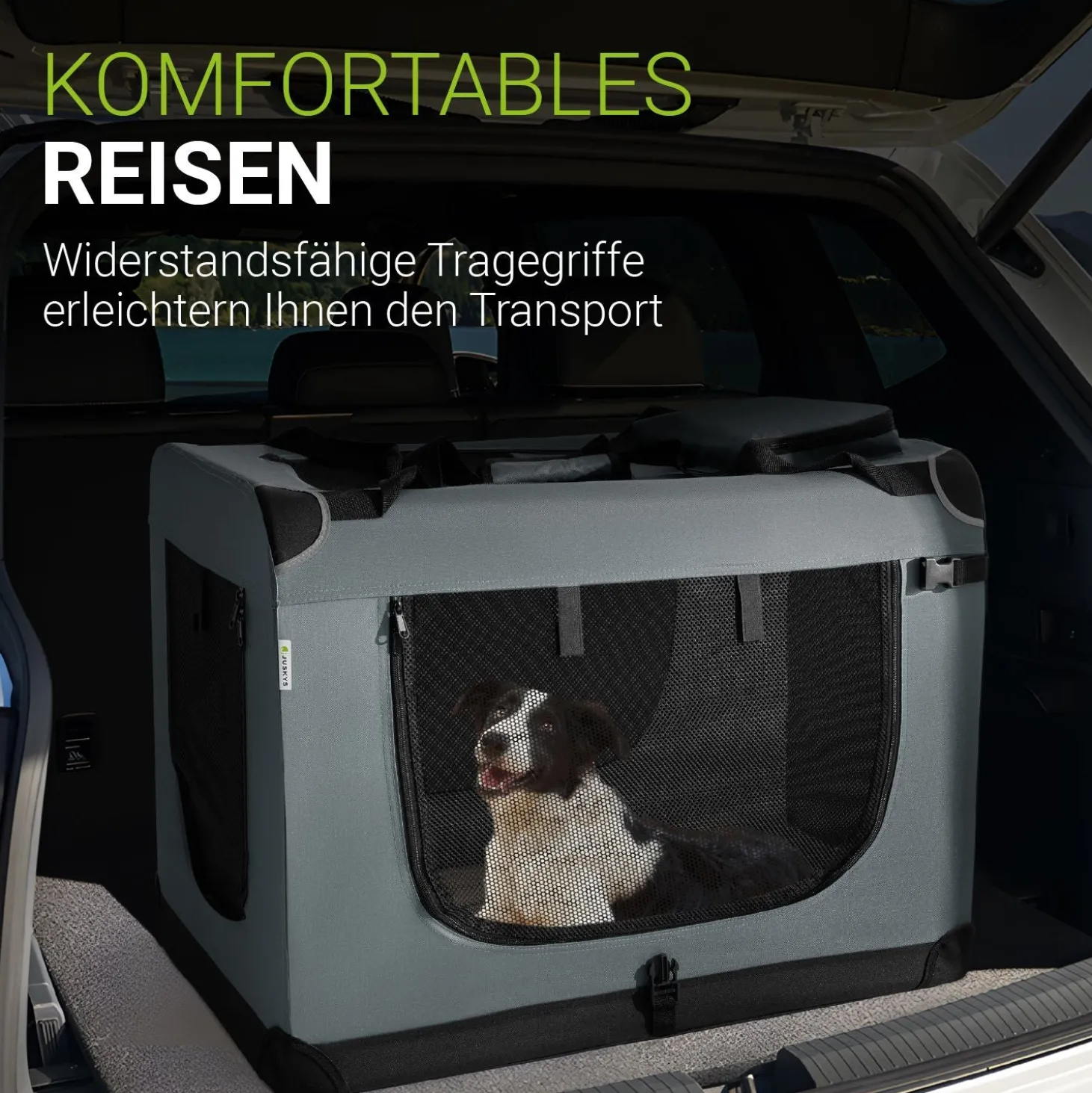 Hundebox Auto faltbar Lassie Hundetransportbox mit Tragegriff & Liegedecke