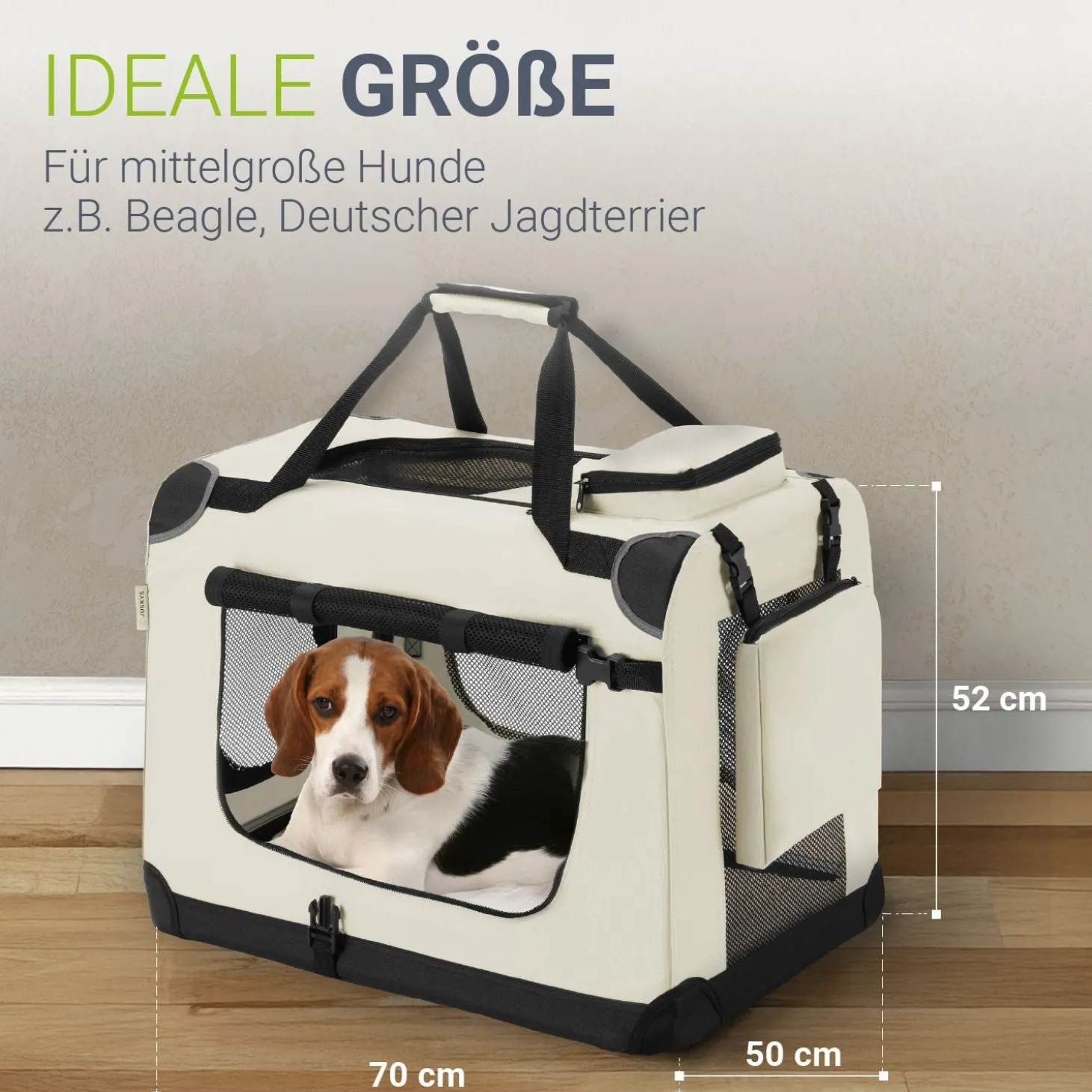Hundebox Auto faltbar Lassie Hundetransportbox mit Tragegriff & Liegedecke