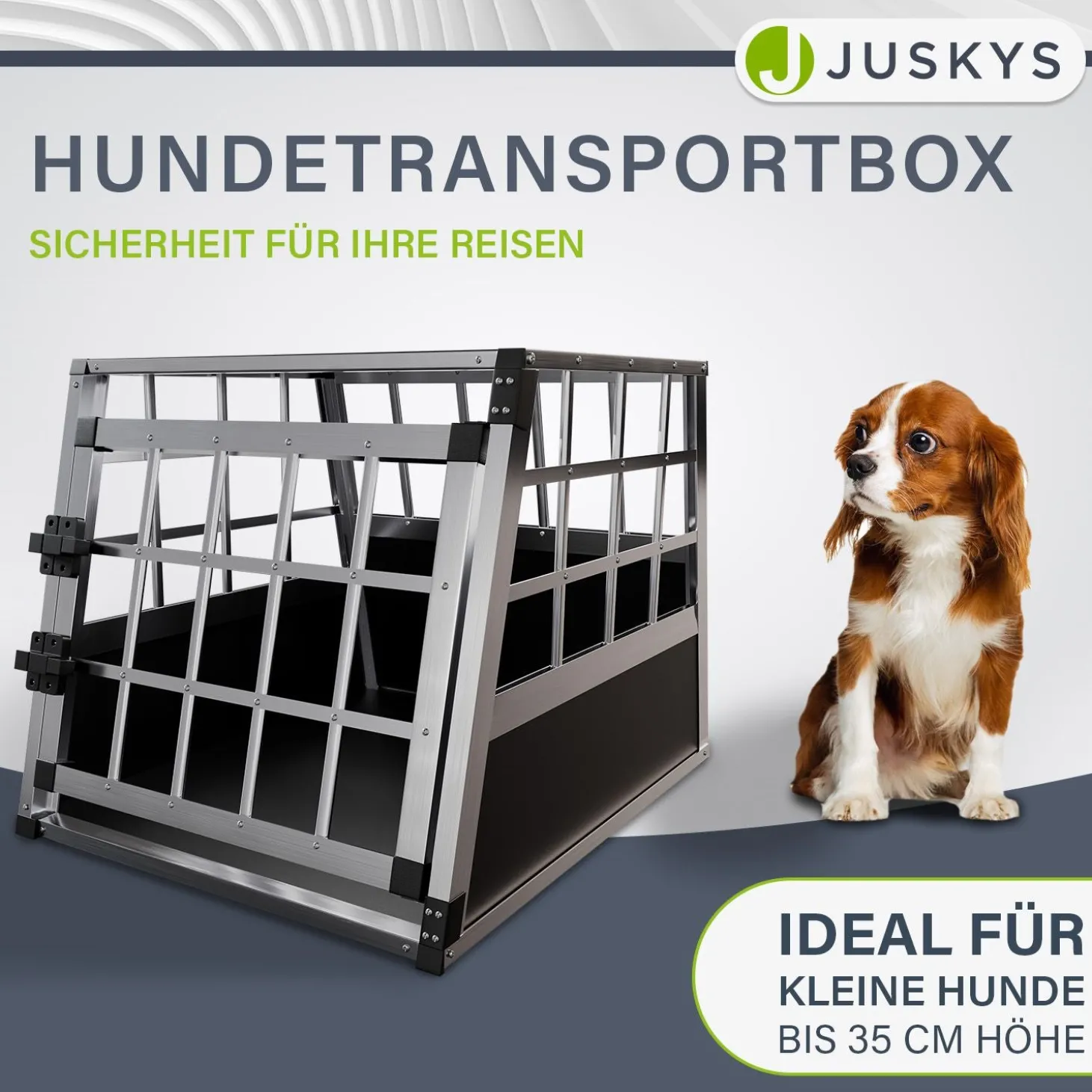 Hundebox Auto Hundetransportbox Alu für Kofferraum oder Rücksitz