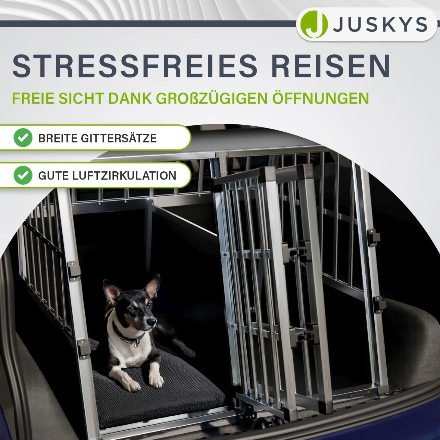 Hundebox Auto Hundetransportbox Alu für Kofferraum oder Rücksitz