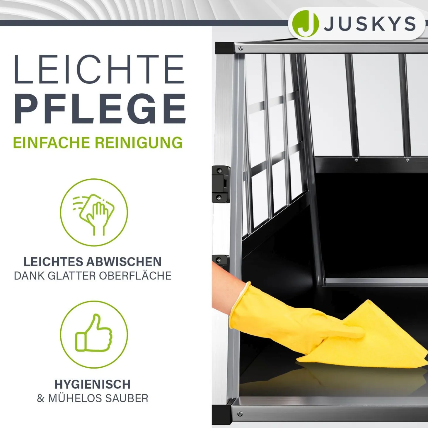 Hundebox Auto Hundetransportbox Alu für Kofferraum oder Rücksitz