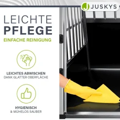 Hundebox Auto Hundetransportbox Alu für Kofferraum oder Rücksitz