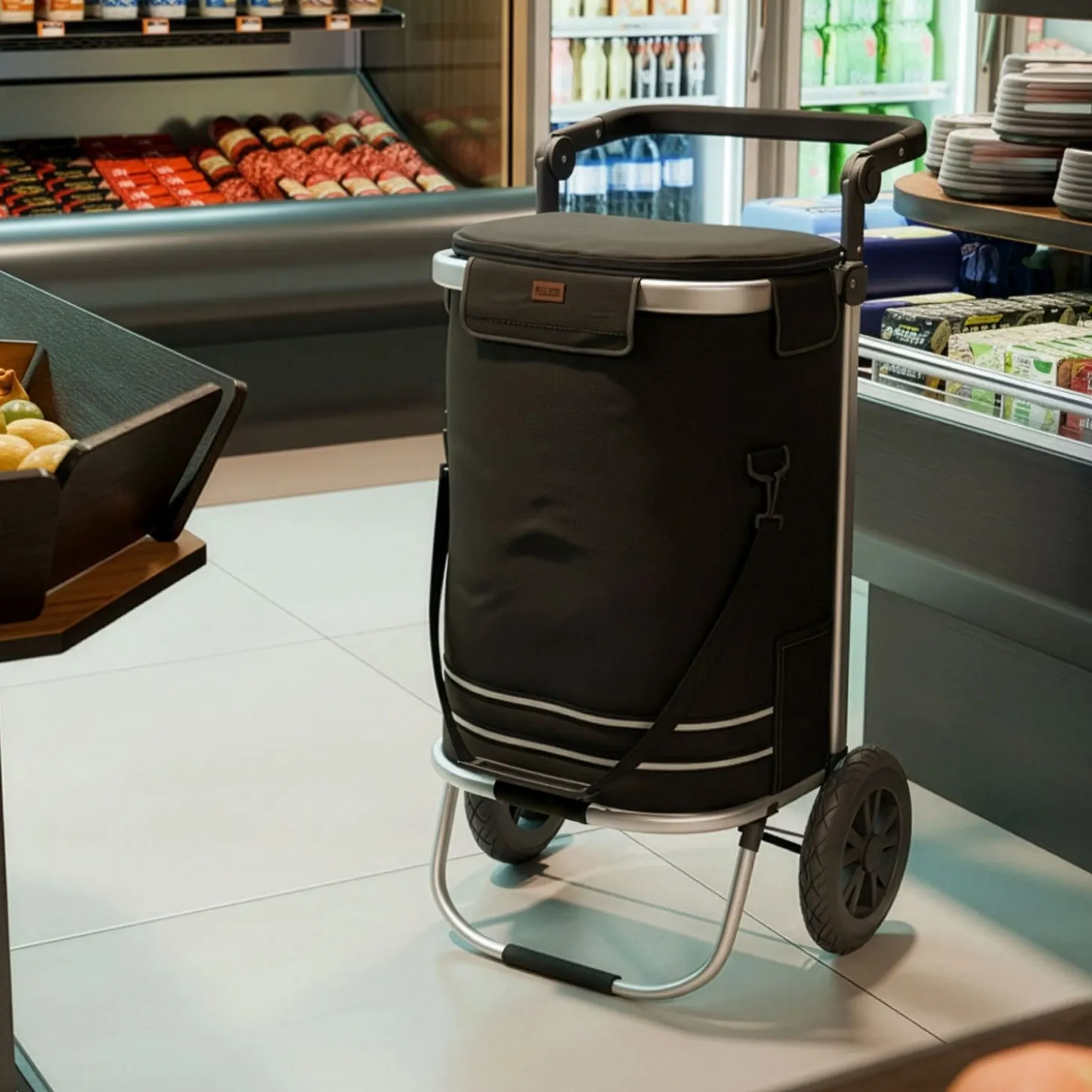 3in1 Einkaufstrolley - 56 L Kapazität Klappbarer Trolley für bequemes Shopping