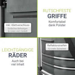 3in1 Einkaufstrolley - 56 L Kapazität Klappbarer Trolley für bequemes Shopping