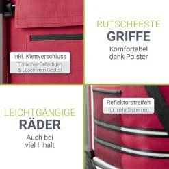 3in1 Einkaufstrolley - 56 L Kapazität Klappbarer Trolley für bequemes Shopping