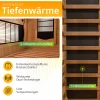 Infrarotkabine Kiruna 160 ↔ 160x105cm ↕ 190cm ⚟ Dual Technologie 유 3 Personen