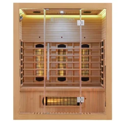 Infrarotkabine Kiruna 160 ↔ 160x105cm ↕ 190cm ⚟ Dual Technologie 유 3 Personen