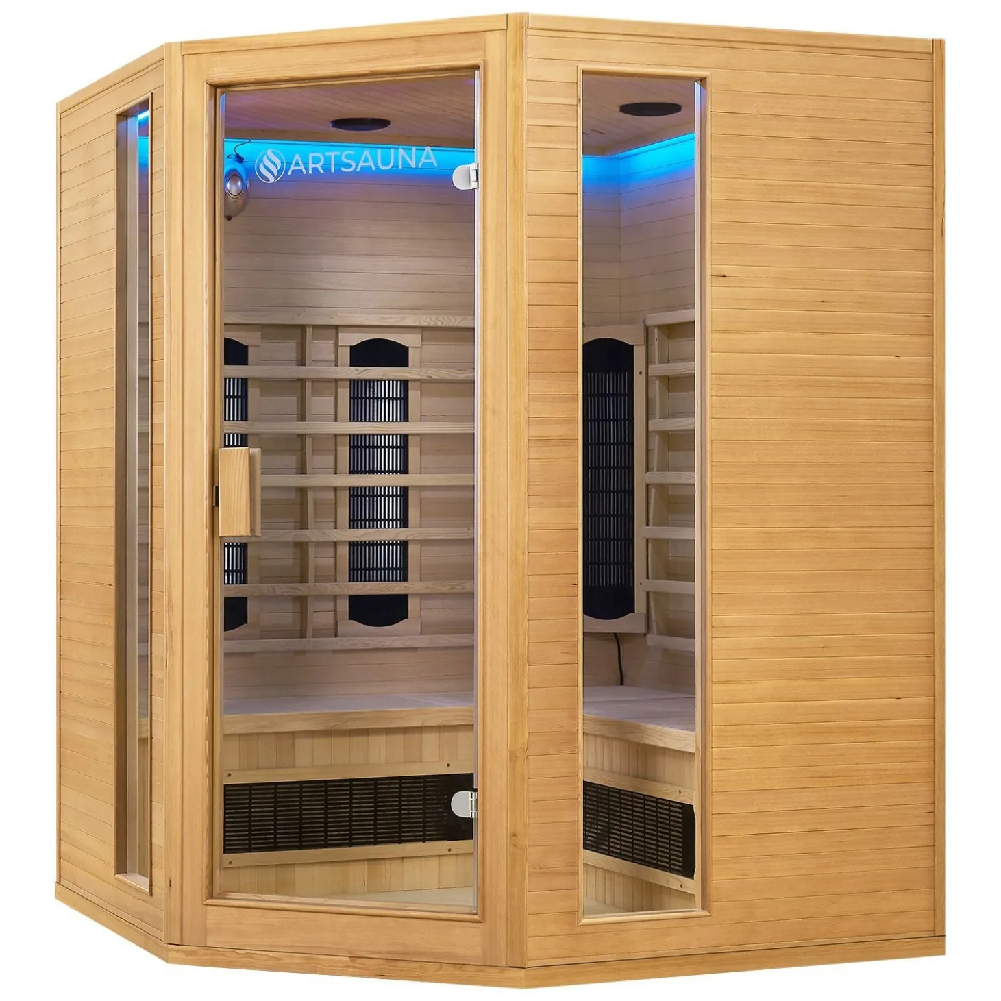 Infrarotkabine Nyborg E150K ↔ 150x150cm ↕ 190cm ⚟ Dual Technologie 유 4 Personen
