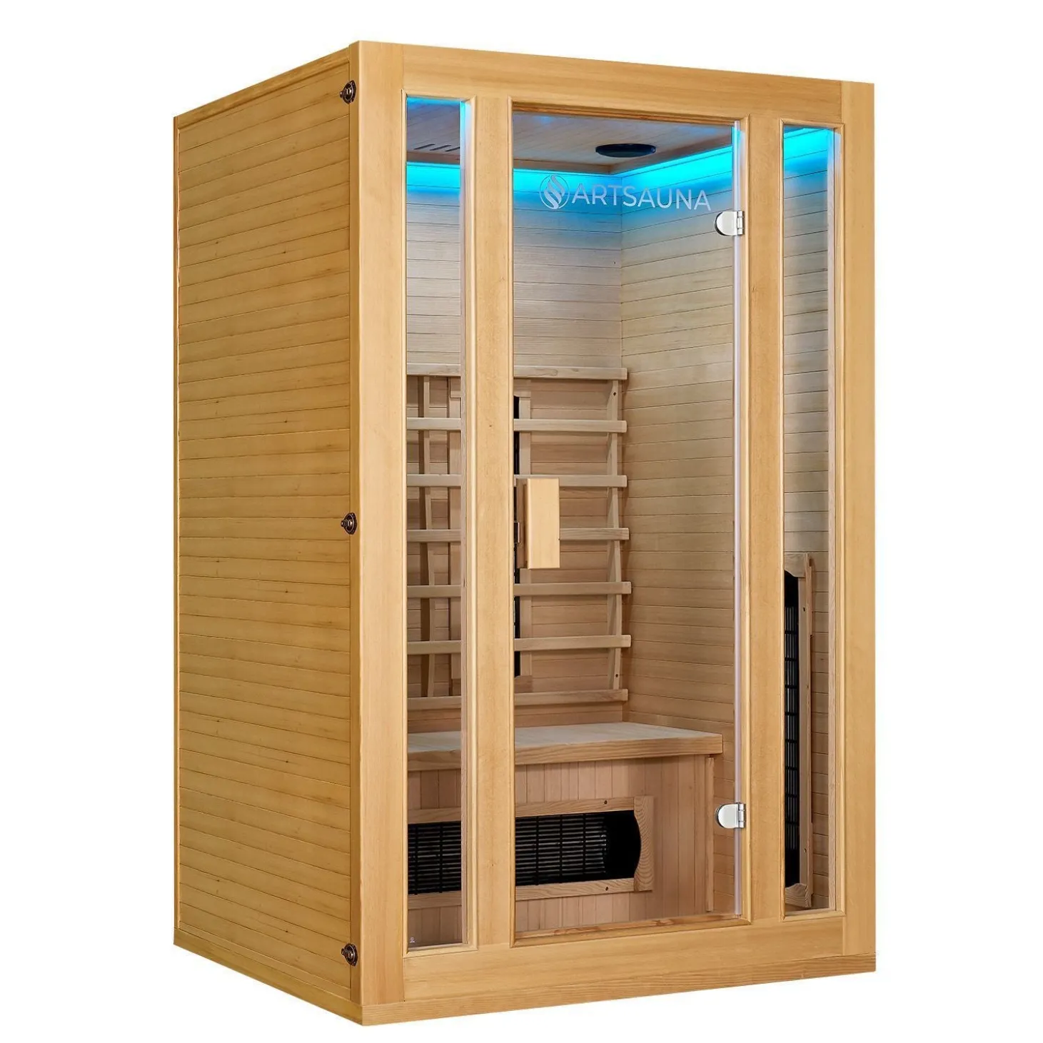 Infrarotkabine Nyborg S120K ↔ 120x105cm ↕ 190cm ⚟ Dual Technologie 유 2 Personen