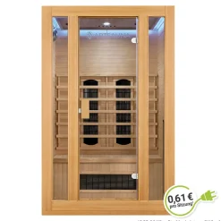 Infrarotkabine Nyborg S120K ↔ 120x105cm ↕ 190cm ⚟ Dual Technologie 유 2 Personen