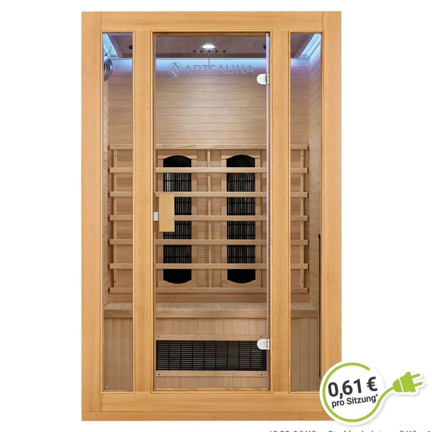 Infrarotkabine Nyborg S120K ↔ 120x105cm ↕ 190cm ⚟ Dual Technologie 유 2 Personen
