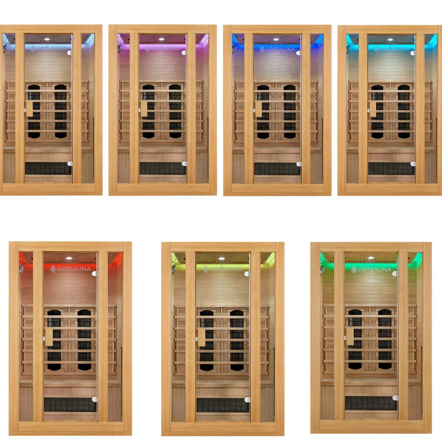 Infrarotkabine Nyborg S120K ↔ 120x105cm ↕ 190cm ⚟ Dual Technologie 유 2 Personen
