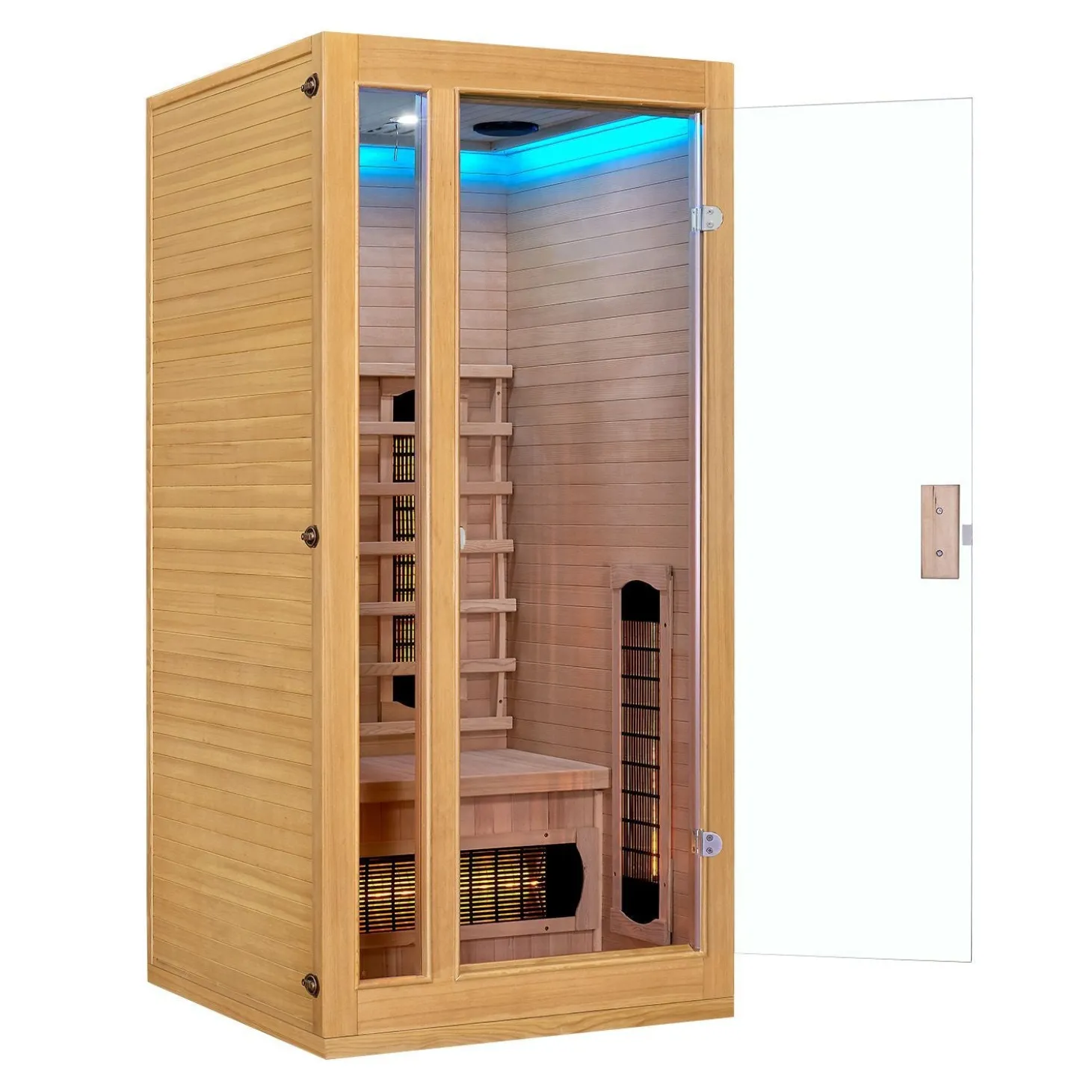 Infrarotkabine Nyborg S90V ↔ 90x90cm ↕ 190cm ⚟ Dual Technologie 유 1 Personen