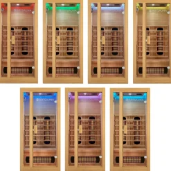Infrarotkabine Nyborg S90V ↔ 90x90cm ↕ 190cm ⚟ Dual Technologie 유 1 Personen