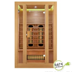 Infrarotkabine Nyborg S120V ↔ 120x105cm ↕ 190cm ⚟ Dual Technologie 유 2 Personen