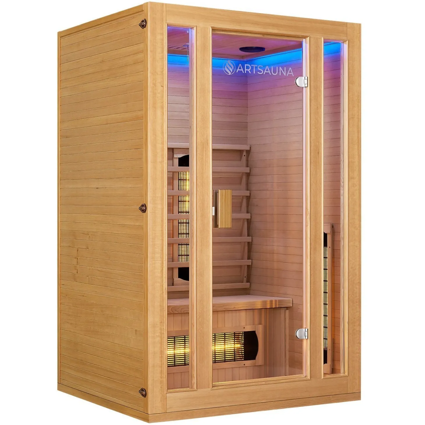 Infrarotkabine Nyborg S120V ↔ 120x105cm ↕ 190cm ⚟ Dual Technologie 유 2 Personen