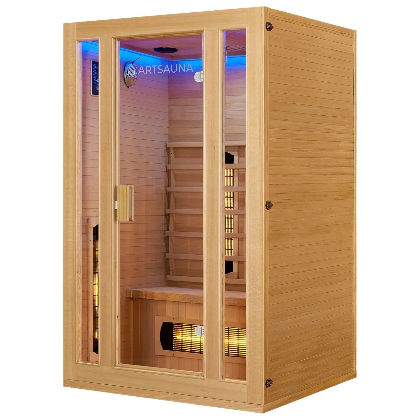 Infrarotkabine Nyborg S120V ↔ 120x105cm ↕ 190cm ⚟ Dual Technologie 유 2 Personen