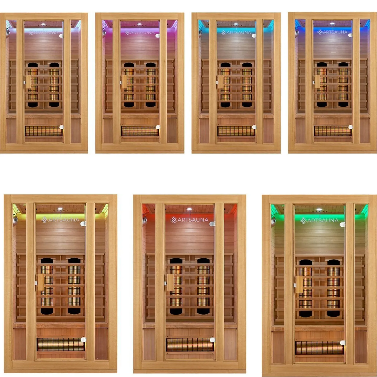 Infrarotkabine Nyborg S120V ↔ 120x105cm ↕ 190cm ⚟ Dual Technologie 유 2 Personen
