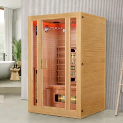 Infrarotkabine Nyborg S120V ↔ 120x105cm ↕ 190cm ⚟ Dual Technologie 유 2 Personen