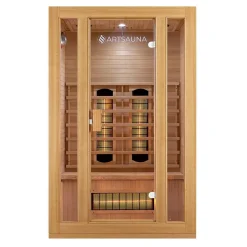 Infrarotkabine Nyborg S120V ↔ 120x105cm ↕ 190cm ⚟ Dual Technologie 유 2 Personen