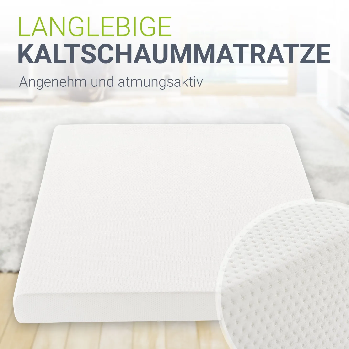Kaltschaummatratze Härtegrad 3 Matratze mit hoher Punktelastizität und guter Luftzirkulation