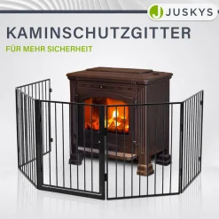Kamin- / Ofenschutzgitter 300 cm Schutzgitter mit Tür und Befestigungsmaterial