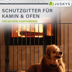 Kamin- / Ofenschutzgitter 300 cm Schutzgitter mit Tür und Befestigungsmaterial