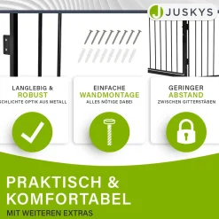 Kamin- / Ofenschutzgitter 300 cm Schutzgitter mit Tür und Befestigungsmaterial