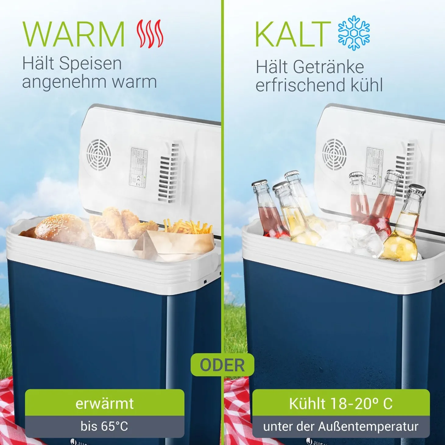 Kühlbox Nordpol Elektrische Kühlbox mit praktischem 12 V und 230 V Anschluss