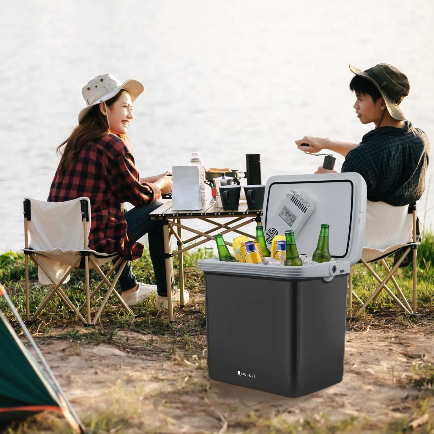 Kühlbox Nordpol Elektrische Kühlbox mit praktischem 12 V und 230 V Anschluss