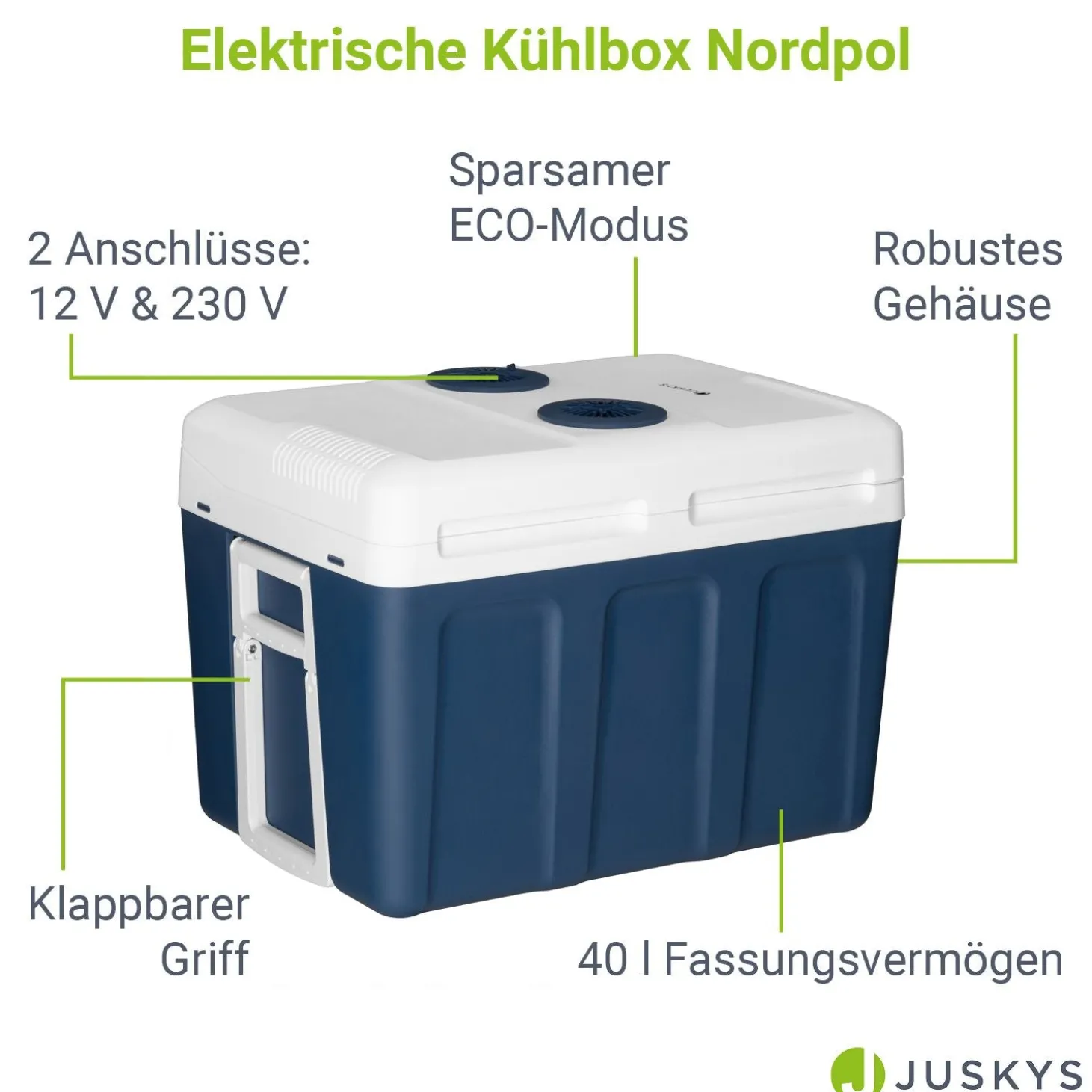Kühlbox Nordpol Elektrische Kühlbox mit praktischem 12 V und 230 V Anschluss