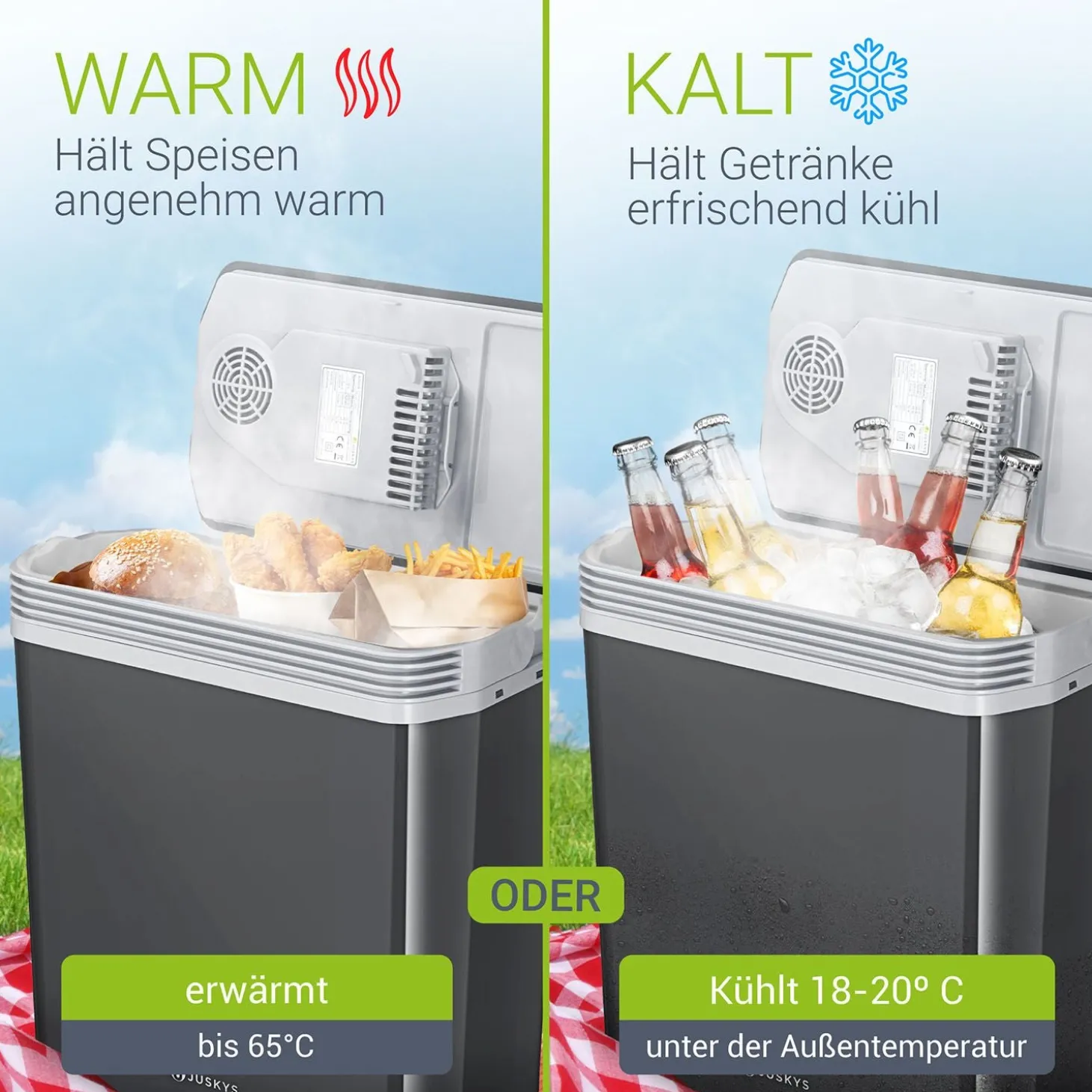 Kühlbox Nordpol Elektrische Kühlbox mit praktischem 12 V und 230 V Anschluss